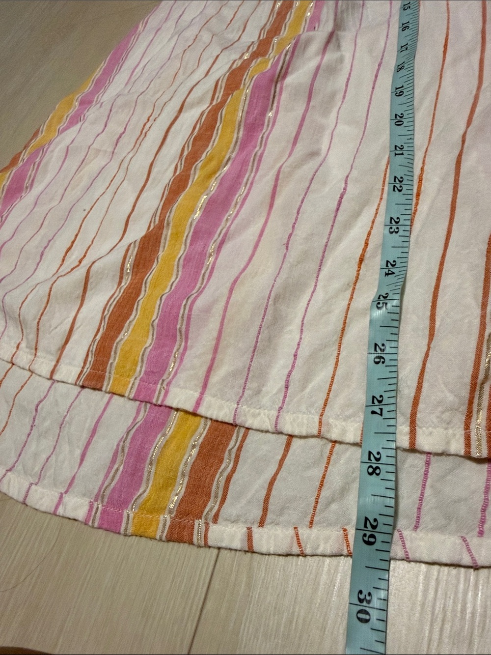 l*space Striped Halter Cover Up Lydia in White, Pink, Orange, Yellow - Picture 7 of 9